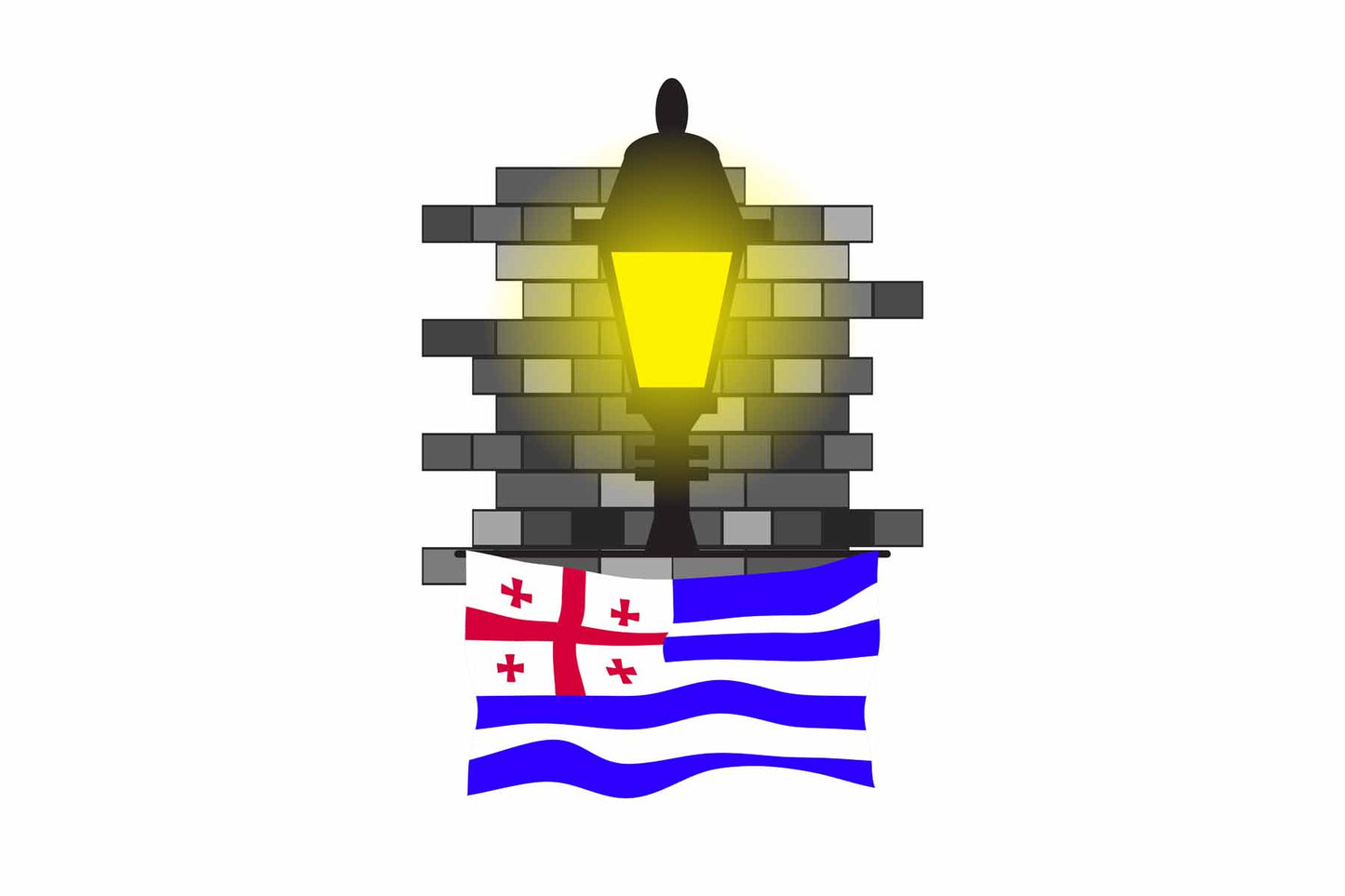 Ajaria Street Lamp Bricks Fridge Magnet