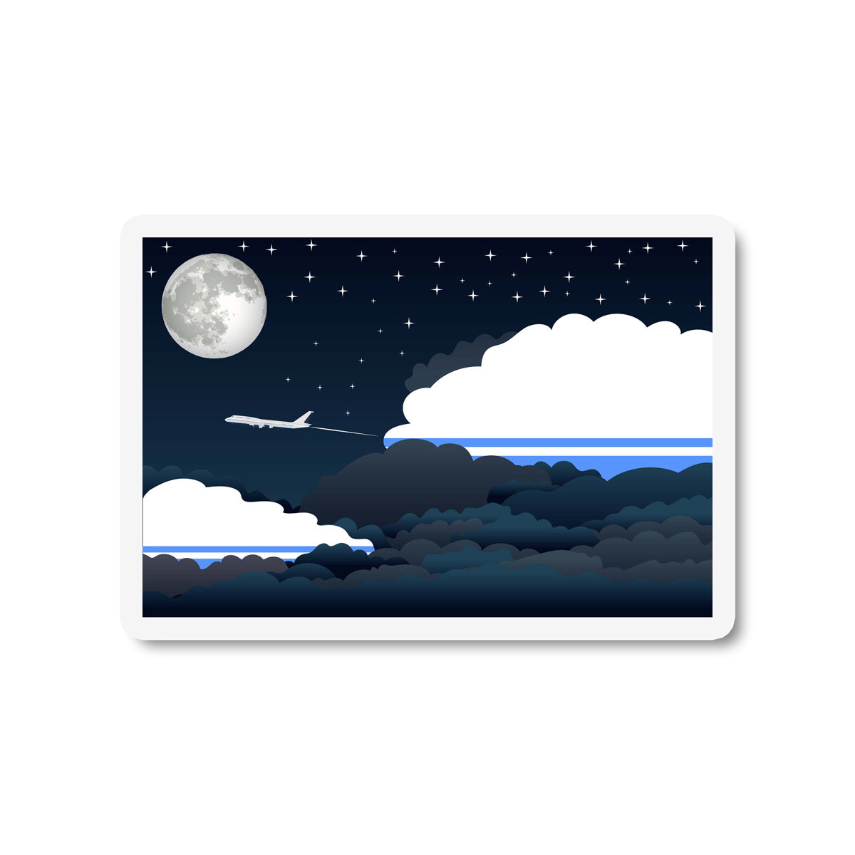 Altai Republic Night Clouds Fridge Magnet