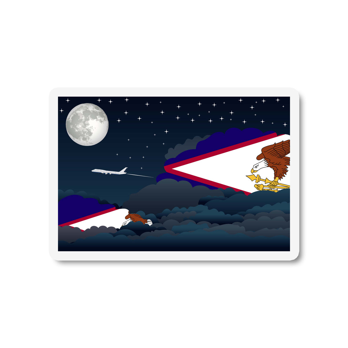 American Samoa Night Clouds Fridge Magnet