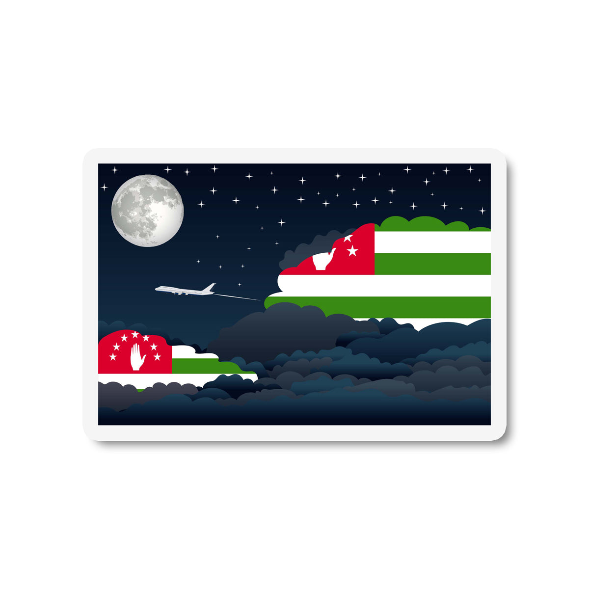 Abkhazia Night Clouds Fridge Magnet