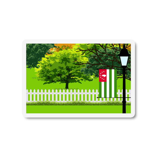 Abkhazia Trees Street Lamp Fridge Magnet