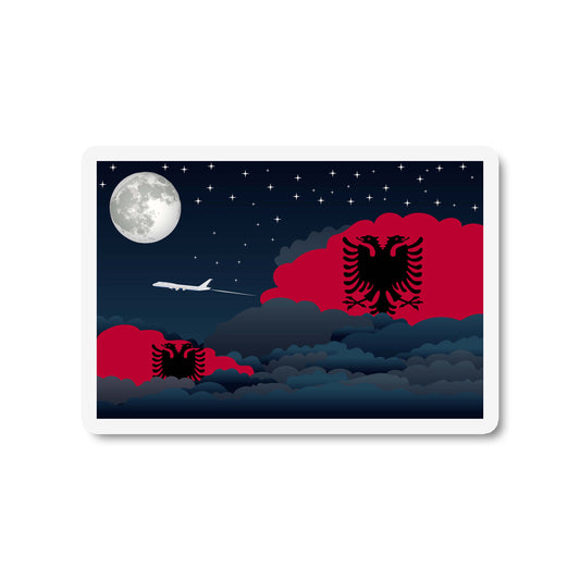 Albania Night Clouds Fridge Magnet