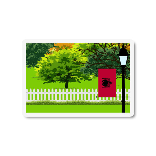 Albania Trees Street Lamp Fridge Magnet