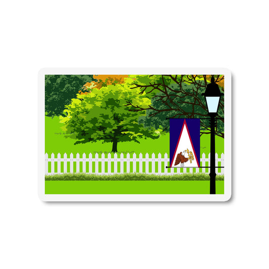 American Samoa Trees Street Lamp Fridge Magnet