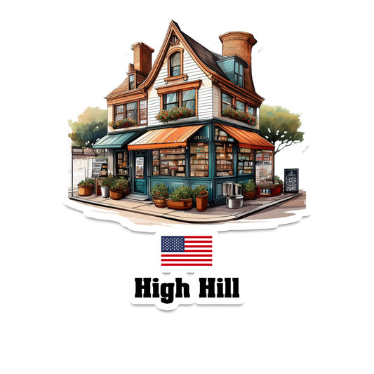 High Hill Fridge Magnet