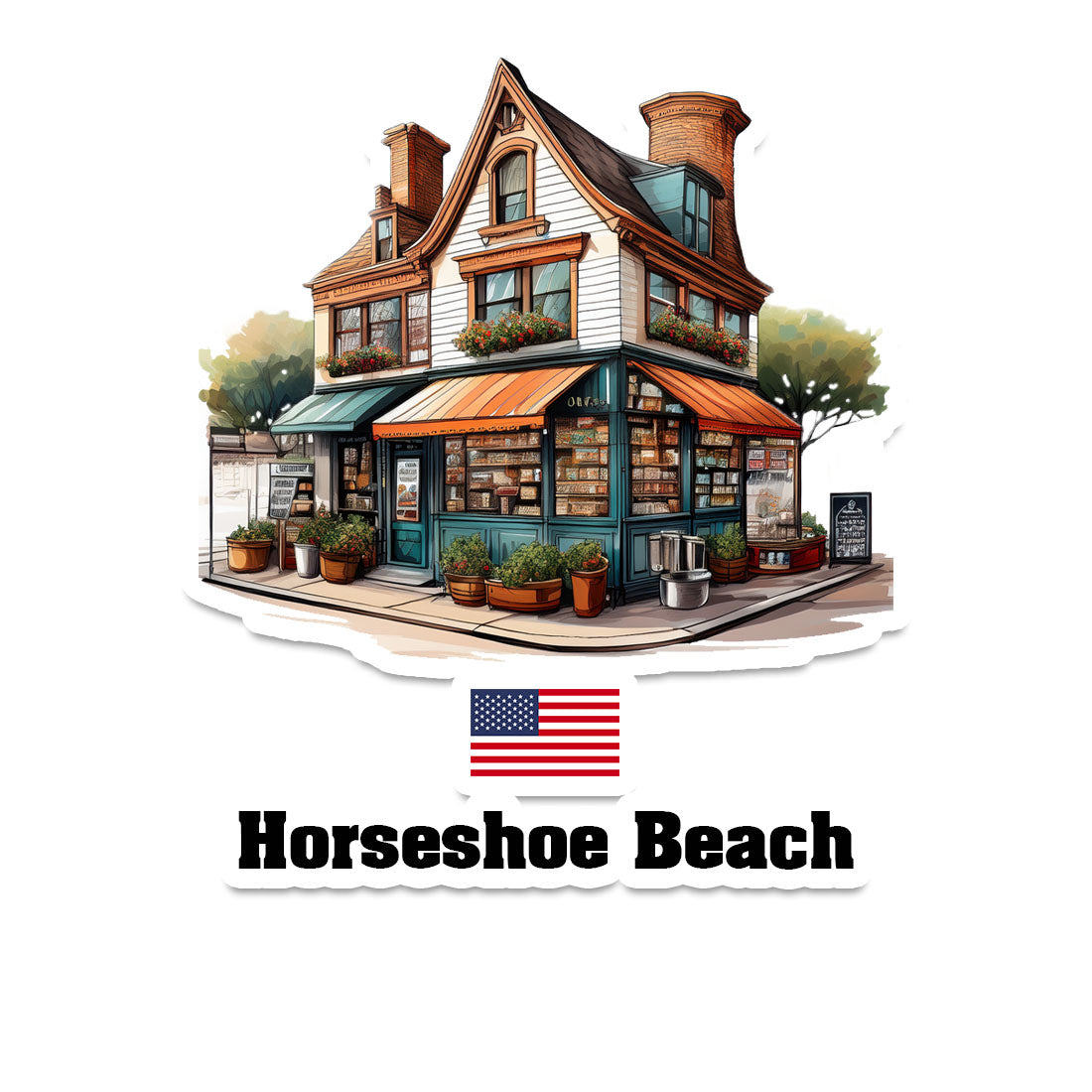 Horseshoe Beach Fridge Magnet