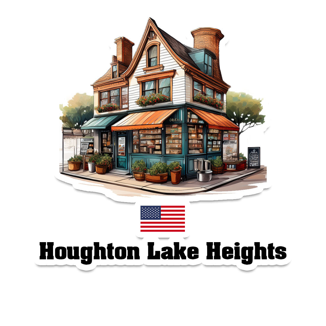 Houghton Lake Heights Fridge Magnet