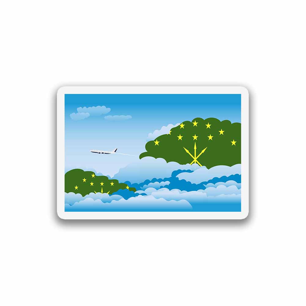 Adygea Day Clouds Fridge Magnet